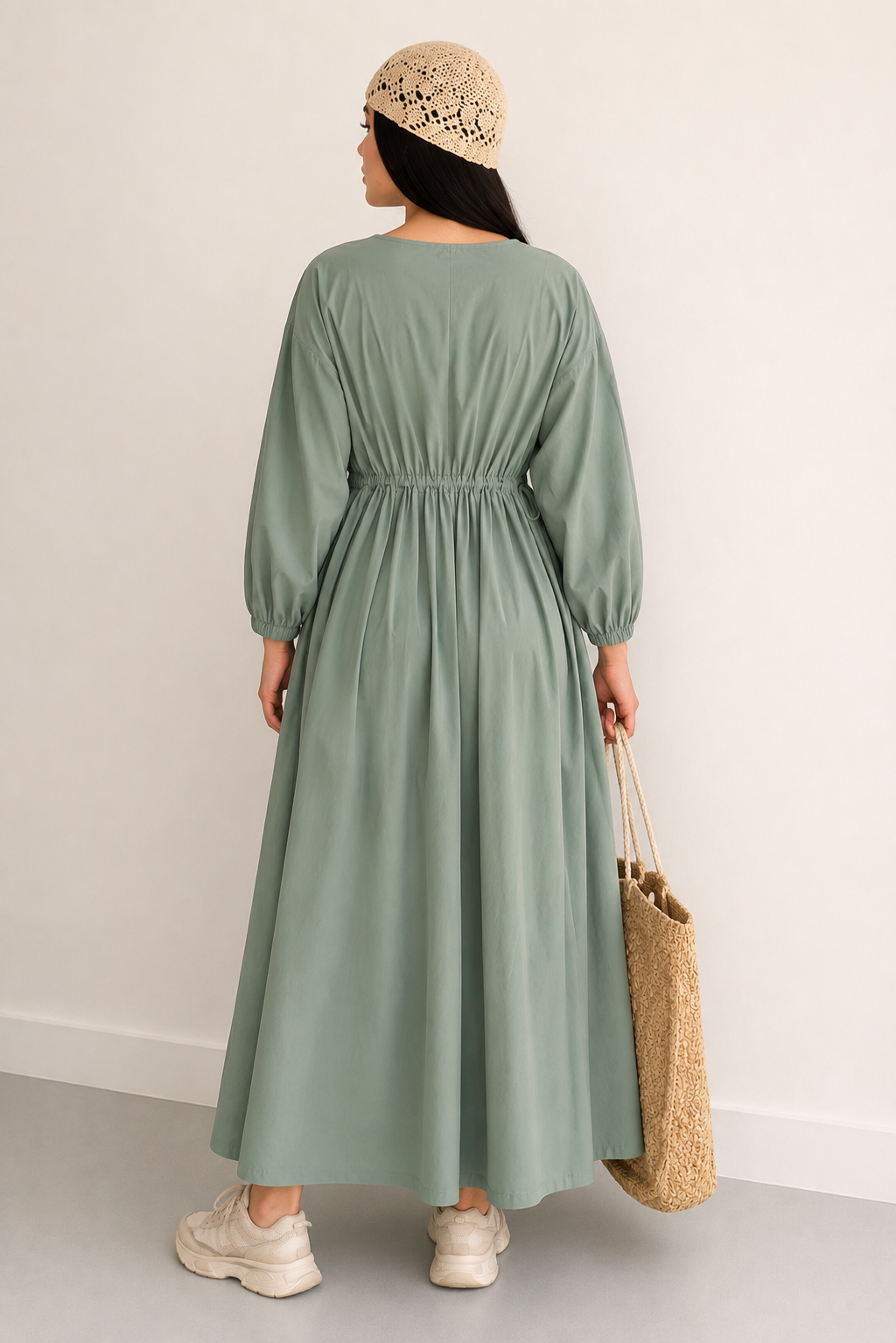 Linen Maxi Dress – Breathable Elegant Nightwear SBS-10
