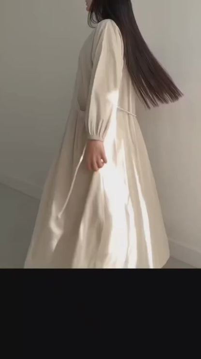 Linen Maxi Dress – Breathable Elegant Nightwear SBS-10