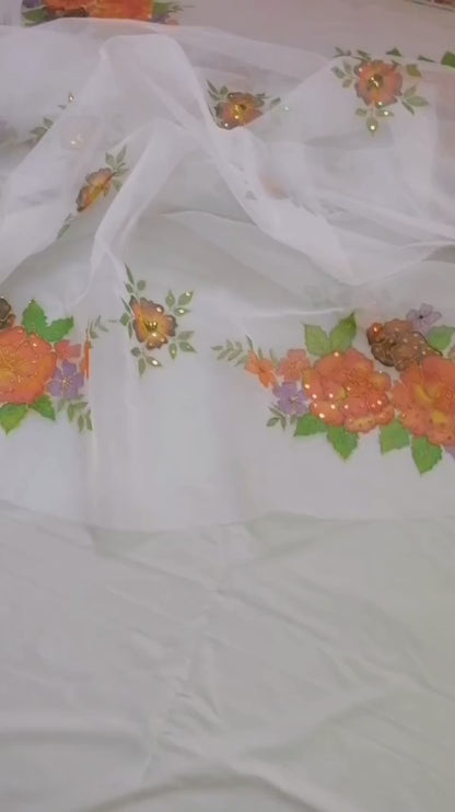 Hand Painted Dupatta  - 002
