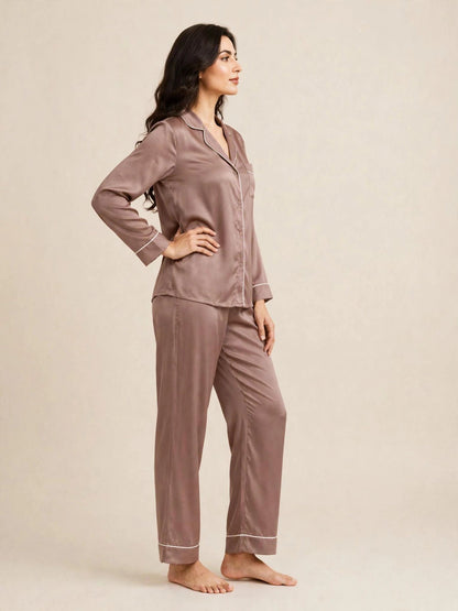 PLAIN SILK - DUST BROWN